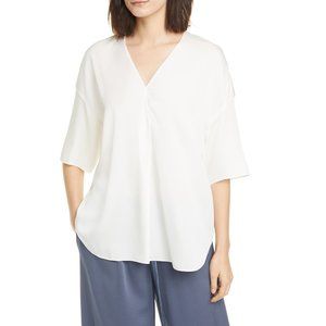NWT VINCE Elbow Sleeve Silk Top Blouse - Office to Weekend